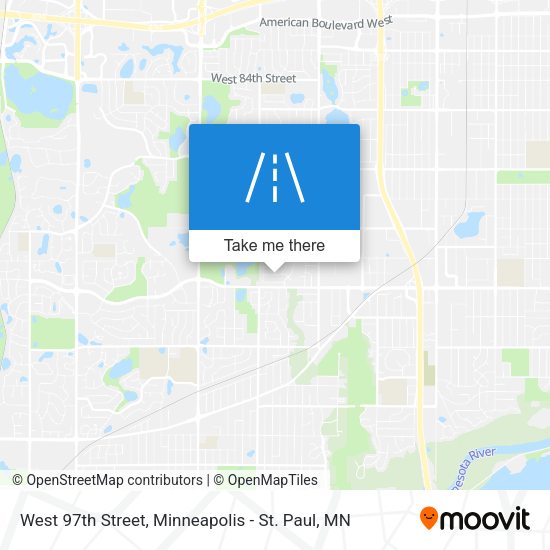 West 97th Street map