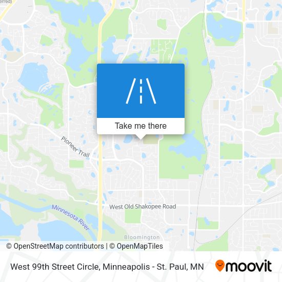 West 99th Street Circle map