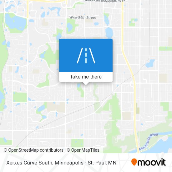 Xerxes Curve South map