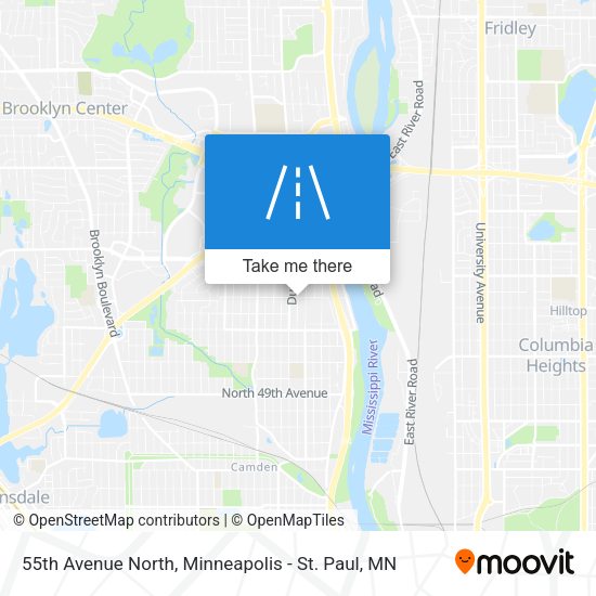 55th Avenue North map