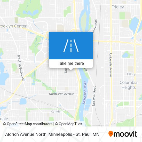 Aldrich Avenue North map