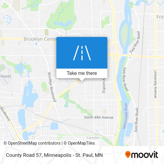 County Road 57 map