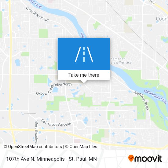 107th Ave N map