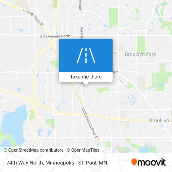 74th Way North map