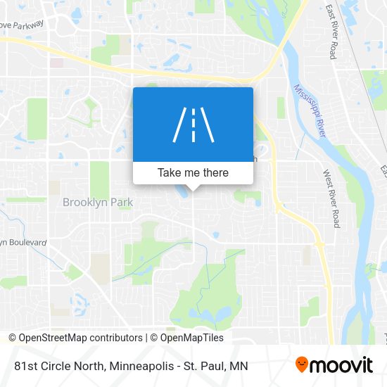 81st Circle North map