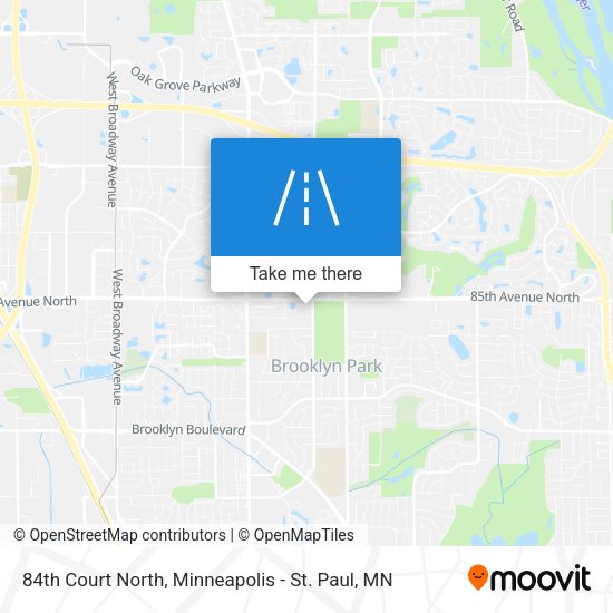 84th Court North map