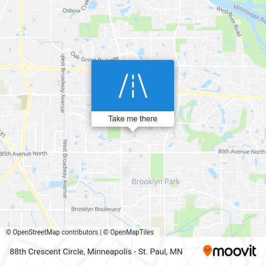 88th Crescent Circle map