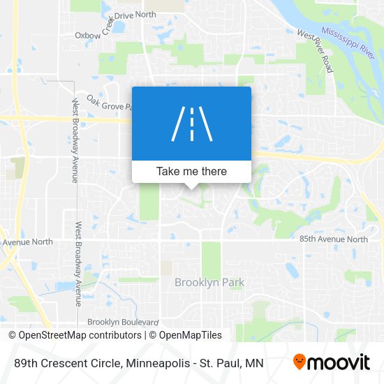 89th Crescent Circle map