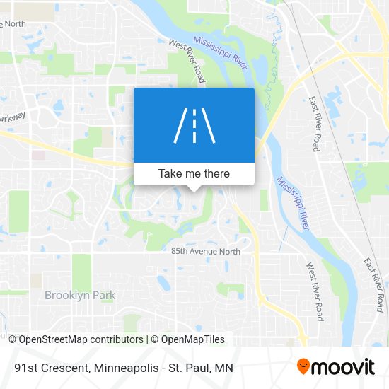 91st Crescent map