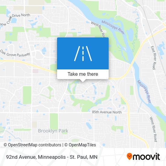 92nd Avenue map