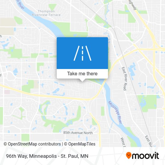 96th Way map
