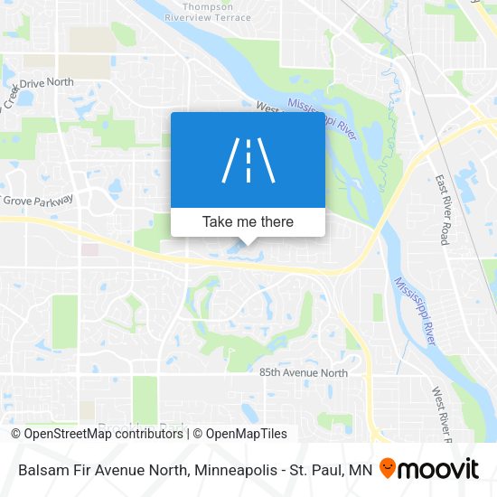 Balsam Fir Avenue North map