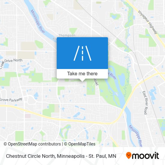 Chestnut Circle North map