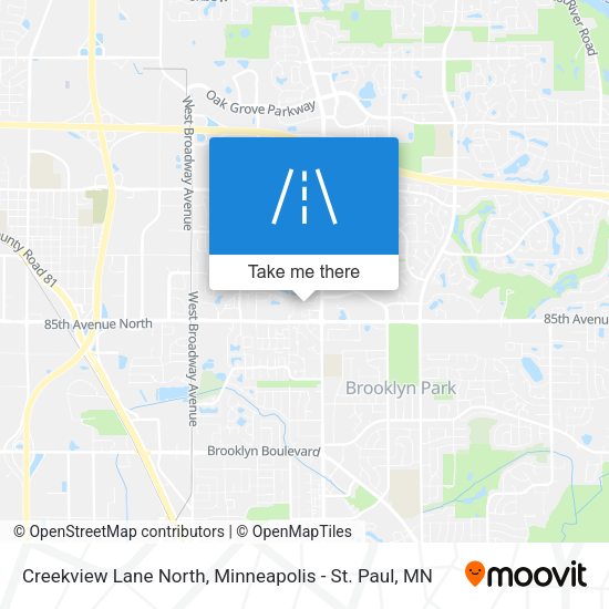 Creekview Lane North map