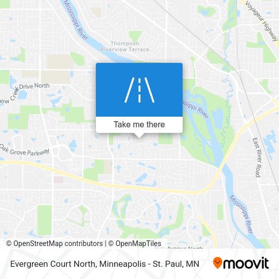 Mapa de Evergreen Court North