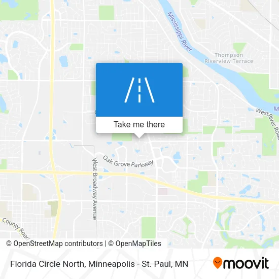 Florida Circle North map
