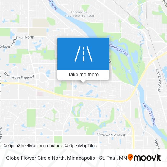 Globe Flower Circle North map