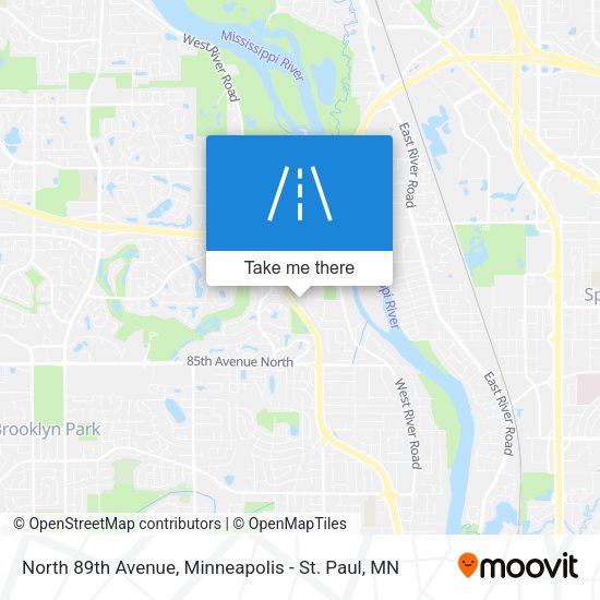 North 89th Avenue map