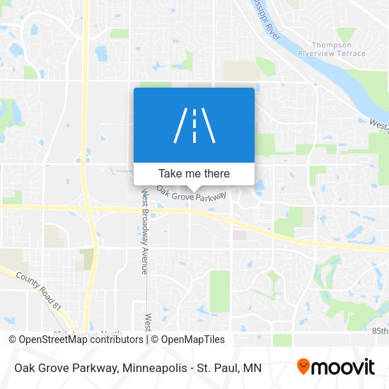 Mapa de Oak Grove Parkway