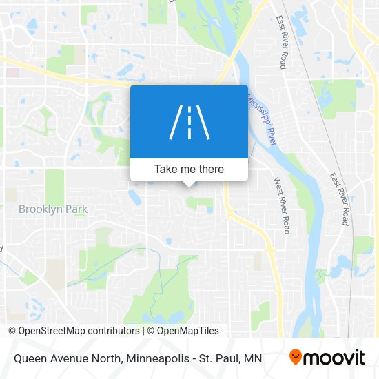 Queen Avenue North map