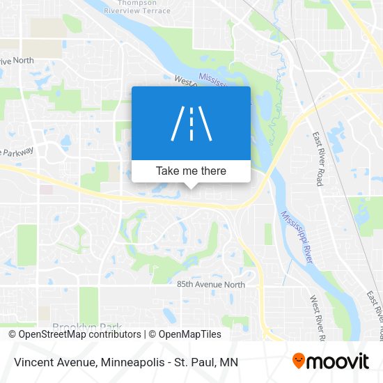 Vincent Avenue map