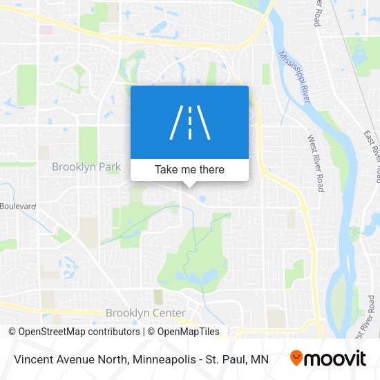 Vincent Avenue North map