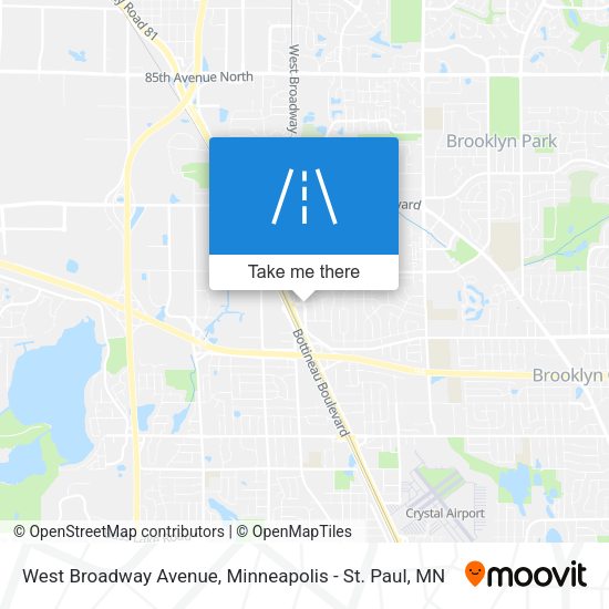 Mapa de West Broadway Avenue