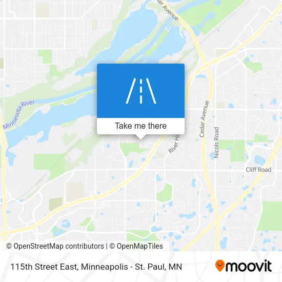 115th Street East map
