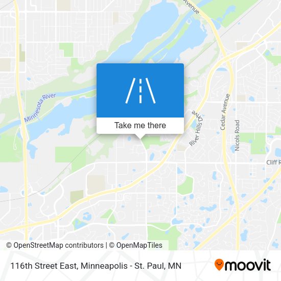 116th Street East map