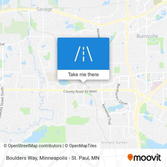 Boulders Way map