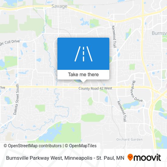 Burnsville Parkway West map