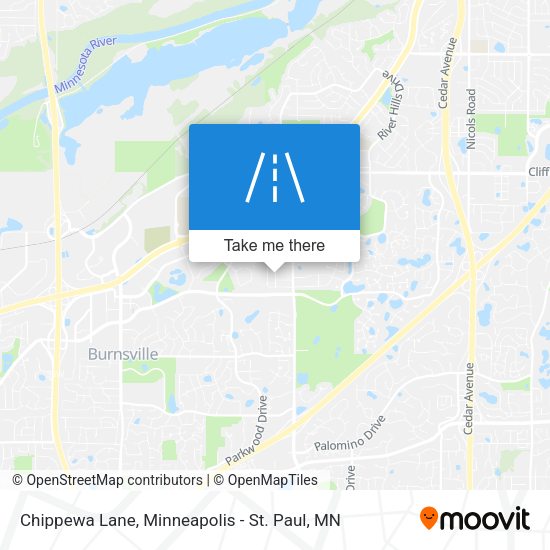 Chippewa Lane map