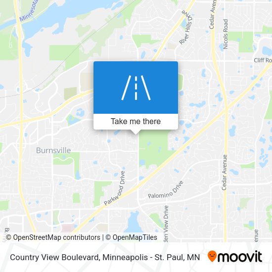 Country View Boulevard map