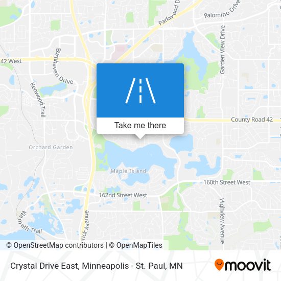 Crystal Drive East map