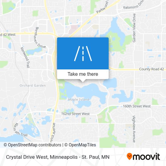 Crystal Drive West map