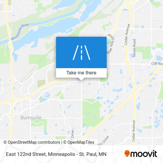 East 122nd Street map