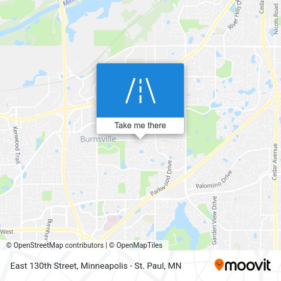 East 130th Street map