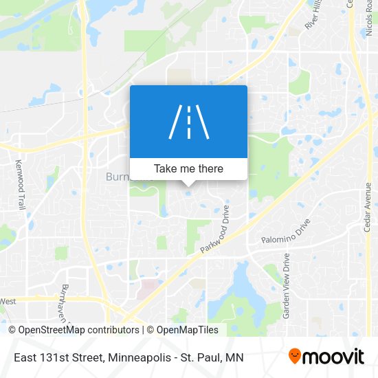 East 131st Street map