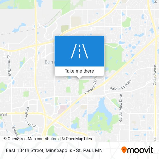 East 134th Street map
