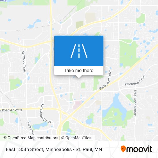 East 135th Street map