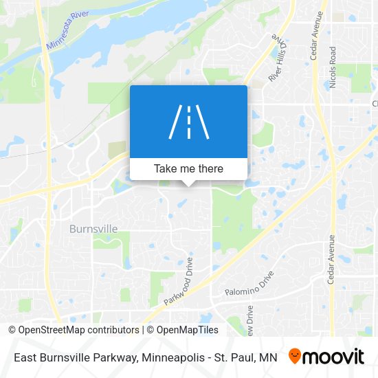 East Burnsville Parkway map