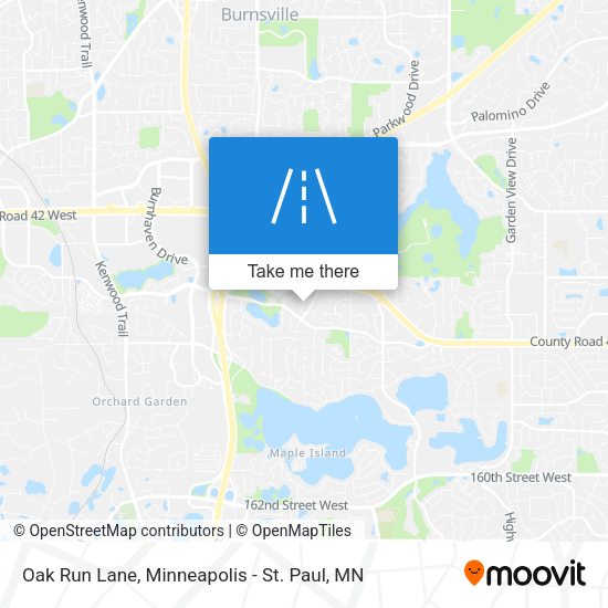 Oak Run Lane map