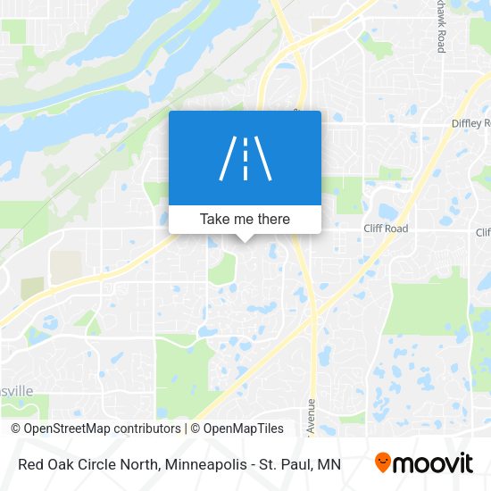 Red Oak Circle North map