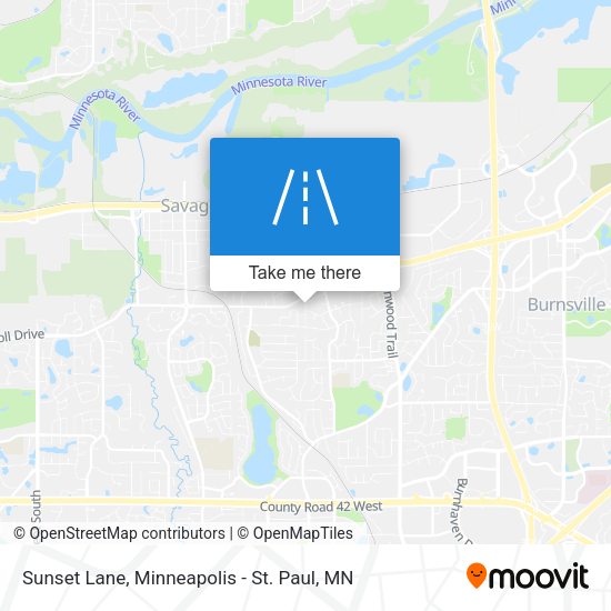 Sunset Lane map
