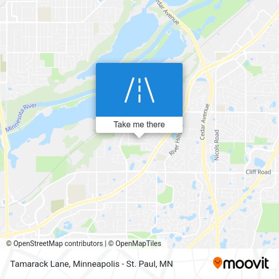 Tamarack Lane map