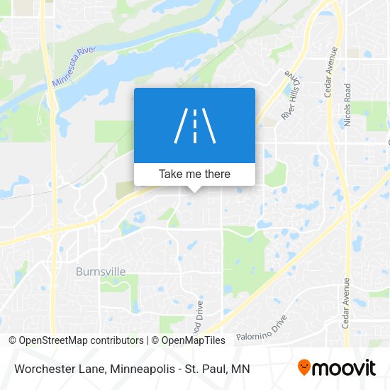 Worchester Lane map
