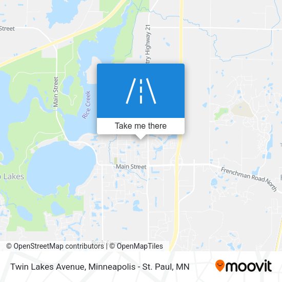 Mapa de Twin Lakes Avenue