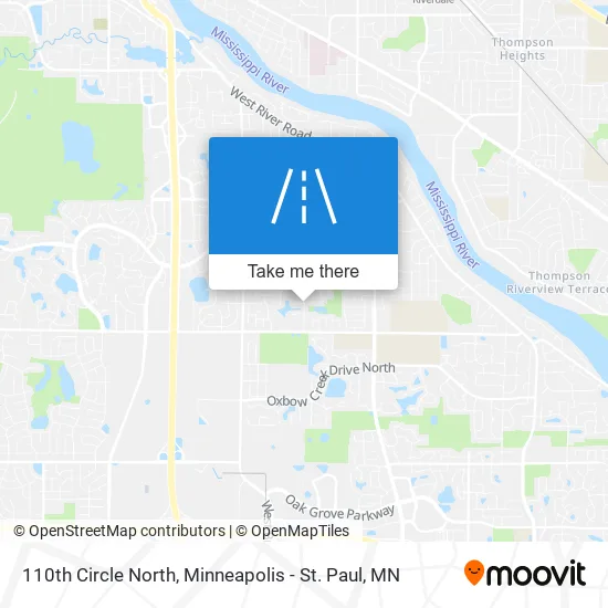 110th Circle North map