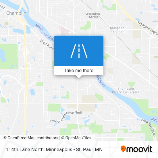 114th Lane North map