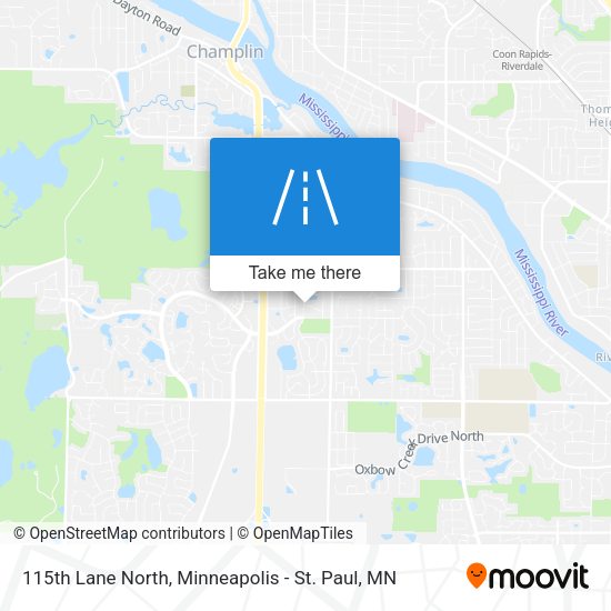 115th Lane North map